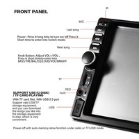 Reproductor MP5 7018B con Pantalla Táctil de 7 Pulgadas, 2 DIN, HD, BT, FM, Autoradio, Compatible con Cámara de Visión Trasera, Audio para Auto, Radio Estéreo Universal