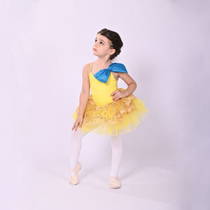 Enfants Ballet Danse Porter <span class=keywords><strong>Tutu</strong></span> Filles Jaune Couleur Princesse <span class=keywords><strong>Tutu</strong></span> <span class=keywords><strong>Jupe</strong></span> Costumes Enfants Scène Porter pour la Performance et la Fête - Product Image 2