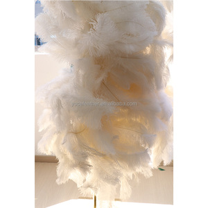 Boa di piume di struzzo lungo in motivo tinto pezzo intero per spettacoli teatrali di carnevale e decorazioni di nozze - Product Image 6