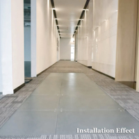 Plancher surélevé en acier moderne et économique, résistant au feu, en béton moussé, à coins coupés, pour câblage sous plancher de bureau