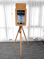 Offre Spéciale : Cabine Photo Portable DSLR avec Flight Case pour Événements Sociaux, Photobooth Détachable Effet Bois avec Trépied pour Mariages et Fêtes