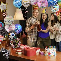 Ballon rond en aluminium de 18 pouces pour anniversaire, mariage, décoration de fête