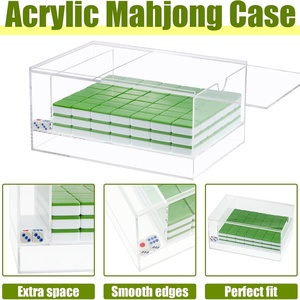 Clear Acrylic Mahjong <b>Storage</b> Organizer for Custom <b>Box</b> Lid <b>Stackable</b> Washable Easy Assembly Design for Garment Displays - Product Image 3