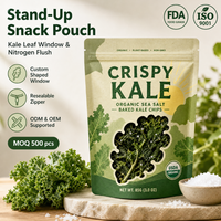 Sachets alimentaires refermables personnalisés imprimés en héliogravure, thermoscellables, étanches, anti-odeur, anti-humidité, de qualité alimentaire, en PE, à fond plat
