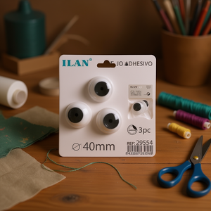 Adhesivo para Ojos Ilan de 40 mm, 3 Piezas, para Proyectos de Manualidades - Product Image 3