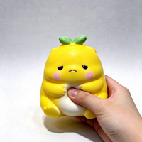 Jouet Squishy Ours Citron, Jouet à Presser Doux à Remontée Lente, Design Mignon, Anti-Stress, Jouet Sensoriel Fidget, Vente en Gros
