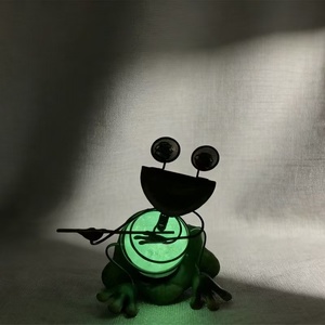 3 figurines de grenouilles en fer forgé à la main, revêtement en poudre, décoration moderne pour jardin et festivals en extérieur - Product Image 4