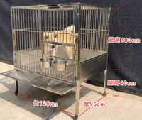 Hochwertiger Edelstahl starker schwerer Vierkant rohr Hunde käfig Home Outdoor Zwinger