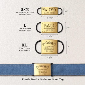 Silent Silicone <strong>Dog</strong> <strong>Tag</strong> No Noise <strong>Personalised</strong> Pet Collar Name <strong>Tags</strong> Engraved ID - Product Image 2