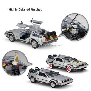 Coche Clásico <span class=keywords><strong>de</strong></span> Metal a Escala 1/24, DM 1981, Regreso <span class=keywords><strong>al</strong></span> <span class=keywords><strong>Futuro</strong></span>, Máquina del Tiempo, Modelo Coleccionable Fundido a Presión - Product Image 2