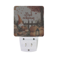 Veilleuse LED carrée à prise US avec image personnalisable, capteur de lumière, interrupteur automatique crépuscule-aube, lampe murale pour chambre et couloir