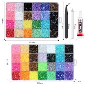 Kit de strass à dos plat et perles en résine de qualité supérieure (24/28 grilles), kit DIY <span class=keywords><strong>pour</strong></span> nail art, fournitures de décoration d'ongles en gros <span class=keywords><strong>pour</strong></span> salon - Product Image 5