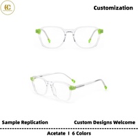 Gafas Ópticas de Acetato para Niños, Estilo Moderno y Personalizable, Monturas de Alta Gama y Duraderas para Uso Diario, OEM/ODM