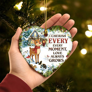 圆形椭圆形心形可热升华户外室内悬挂家居装饰 3 英寸空白热升华圣诞陶瓷装饰品 - Product Image 2