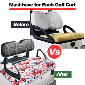 Housses de siège de voiturette de golf douces et confortables, respirantes, pour 2 personnes, en microfibre légère, type serviette pour voiturette de golf - Product Image 4