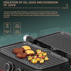 Nuova Piastra Elettrica 2-in-1 Staccabile per Arrostire e Cucinare, Macchina per Waffle e <span class=keywords><strong>Grill</strong></span> a Doppia Faccia per Colazione - Product Image 3
