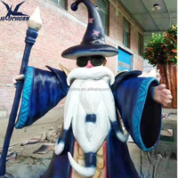 Figurines Animatroniques Réalistes de Sorcières Horrifiantes et Animées pour Halloween en Intérieur/Extérieur, Parcs d'Attractions et Aires de Jeux Publiques