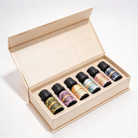 Boîte en carton kraft imprimée avec logo personnalisé, vide, pour emballage de flacons de parfum ou d'huiles essentielles