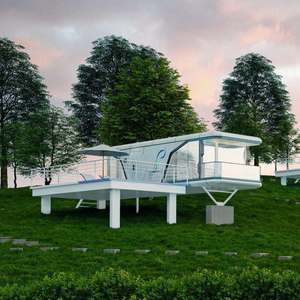 Design moderno Villa cabina Hotel prefabbricata capsula Mobile casa elegante contenitore case prefabbricate mela cabina per terra inutilizzata - Product Image 4