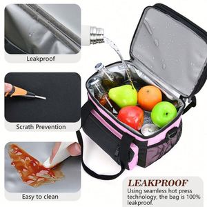 Custom Eco-Friendly Reusable <b>Lunch</b> <b>Bags</b> <b>Women</b> Men Large Insulated Leakproof Cooler <b>Bag</b> <b>for</b> Work Picnic & Beach - Product Image 4