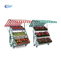 Chariot à fleurs danois à quatre roues avec chariot à pot de fleurs pour plantes à plate-forme et conteneurs CC personnalisables OEM