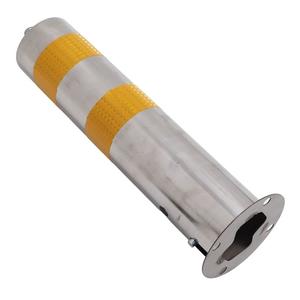 Blocco del posto auto rimovibile in acciaio inox vialetto dissuasore palo barriere di parcheggio colonna di avvertimento con strisce riflettenti - Product Image 6