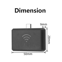 Lector RFID UHF con interfaz USB tipo C compatible con comunicación OTG