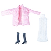 Veste d'hiver pour poupée de 30cm, modèle en peluche fait à la main à l'échelle 1/6, mini costume de jouet, décoration