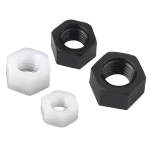 DIN 934 nhựa Polyamide Nylon PA66 màu trắng trong suốt màu đen Hex NUT