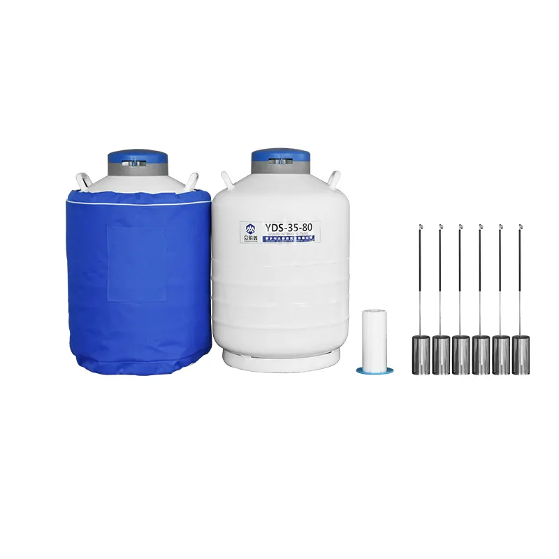 Low temperature semen storage dewar flask 35L 80mm laboratory used liquid nitrogen vacuum tank