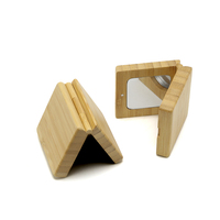 Nouveau Design Fard À Paupières Emballage Poudre Unique Compact Maquillage Vide Bambou Fard À Paupières Palette