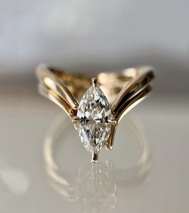 Bijoux fins sur mesure, bague en or massif 9k 10k 14k 18k PT or rose, or jaune, or blanc, diamant de laboratoire/pierre précieuse, fabrication en usine - Product Image 4