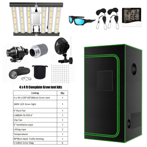 LUXINT Led <strong>Grow</strong> Light With 600D Tent 4x4 5x5 ft Indoor <strong>Grow</strong> Tent Complete Kit Sets for Garden Buildings Greenhouses Hydroponics - Product Image 2