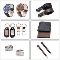 Set de Regalo de Lujo para Hombre de 5 Piezas: Cinturón, Bolígrafo, Cartera, Llavero y Reloj, con Caja