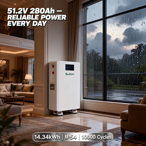 Baterai LiFePO4 51.2V 280Ah 14kWh Penyimpanan Energi Surya Rumah Tangga Terpasang di Dinding dengan Roda - Product Image 4