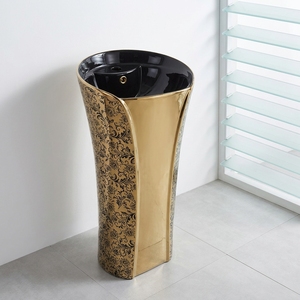 Vasque de salle de bain sur pied en céramique, moderne, personnalisée, pour hôtels et usage domestique, vente en gros à bas prix - Product Image 1