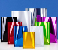 Poche aluminisée colorée imprimée sur mesure de papier d'aluminium masque plat poudre cosmétique 3 emballage de poche de joint latéral
