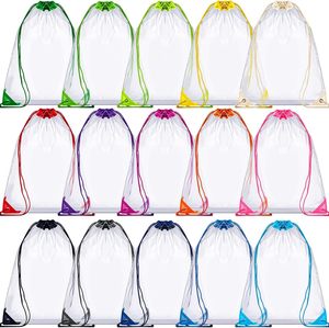 Wholesale <strong>Security</strong> Friendly Stadium Approved Heavy Duty clear Clear Drawstring Bag Sports Waterproof PVC Bag <strong>Backpack</strong> - Product Image 1