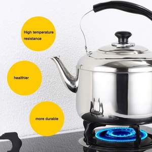 Venta al por mayor de acero inoxidable 3L 4L 5L 6L 10L Whistling Tea Kettle Metal Commercial <span class=keywords><strong>Wistle</strong></span> Kettle - Product Image 2