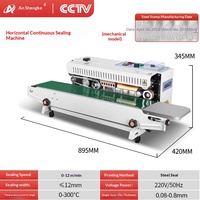 Machine de scellage électrique commerciale entièrement automatique à fonctionnement continu pour sacs en aluminium, film plastique, thé, gâteaux de lune, snacks ANSENCO