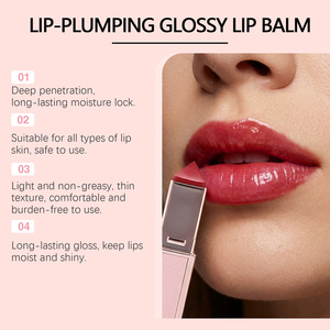 <span class=keywords><strong>Baume</strong></span> à lèvres hydratant de luxe, imperméable, en stick, marque privée, longue tenue, rose naturel, hydratant, végan, logo personnalisé - Product Image 4
