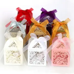 鲜花激光切割甜盒包装巧克力纸婚礼糖果甜盒