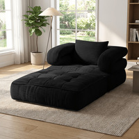 2026 Neues Vakuum-Kompressions-2-in-1-Klappsofa mit einem Sitz für das Wohnzimmer, Cordbezug und Armlehnen mit Kissen