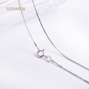 EUSHARON Wholesale 925 Sterling <strong>Silver</strong> Italy <strong>Box</strong> <strong>Chain</strong> for Pendant Necklace - Product Image 3