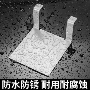 Stainless Steel Wall Mount Bracket Rectangle Hook For Storage Behind Doors Or On Walls Durable Neatening Accessory - Product Image 3