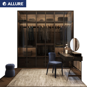 Allure custom porta <span class=keywords><strong>scorrevole</strong></span> francese singola 5 porta in vetro <span class=keywords><strong>armadio</strong></span> in legno design india in camere da letto - Product Image 1