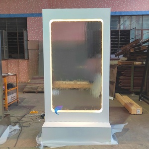 Cascade en verre miroir moderne avec lumière LED blanche chaude en vente directe d'usine pour décorations de mariage - Product Image 4