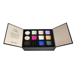 Caja de Regalo de Lujo con Logotipo Personalizado, <span class=keywords><strong>Calendario</strong></span> de Adviento con Doble Puerta Abatible, para Velas Aromáticas - Product Image 6