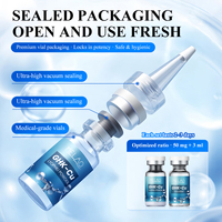 Sérum Visage Anti-Âge Hydratant et Réparateur au Peptide de Cuivre Bleu GHK-Cu en Flacon, Kit de Poudre Lyophilisée GHK-Cu pour Soins de la Peau