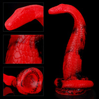 Cobra-förmiger Analplug aus Flüssigsilikon, realistischer Dildo für Analspiele, Sexspielzeug für Erwachsene für Männer und Frauen